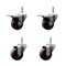 Service Caster 3 Inch High Temp Phenolic 58 Inch Stem Caster Set 2 Total Lock Brakes SCC-TSTTL20S314-PHRHT-58212-2-S-2 - alternate 1